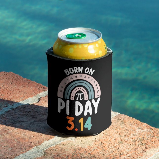 Born On Pi Day Birthday Math Funny Can Cooler (In Situ Pool)