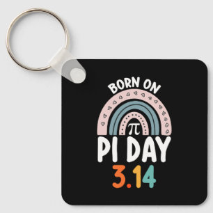 Born On Pi Day Birthday Math Funny Key Ring