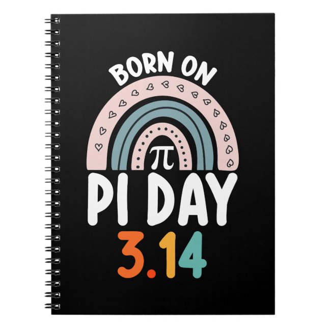 Born On Pi Day Birthday Math Funny Notebook (Front)