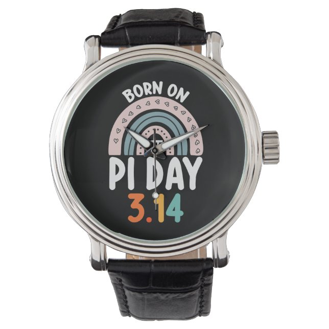 Born On Pi Day Birthday Math Funny Watch (Front)
