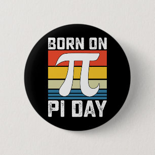 Born On Pi Day Birthday Math Mathematics 6 Cm Round Badge