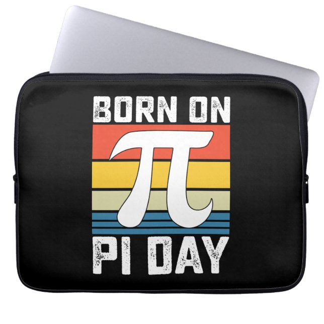 Born On Pi Day Birthday Math Mathematics Laptop Sleeve (Front)