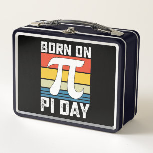 Born On Pi Day Birthday Math Mathematics Metal Lunch Box
