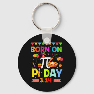 Born On Pi Day Birthday Math Teacher 3.14 Cake Gif Key Ring