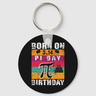 Born On Pi Day Funny Pi Day 3.14 March 14th Pi Bir Key Ring