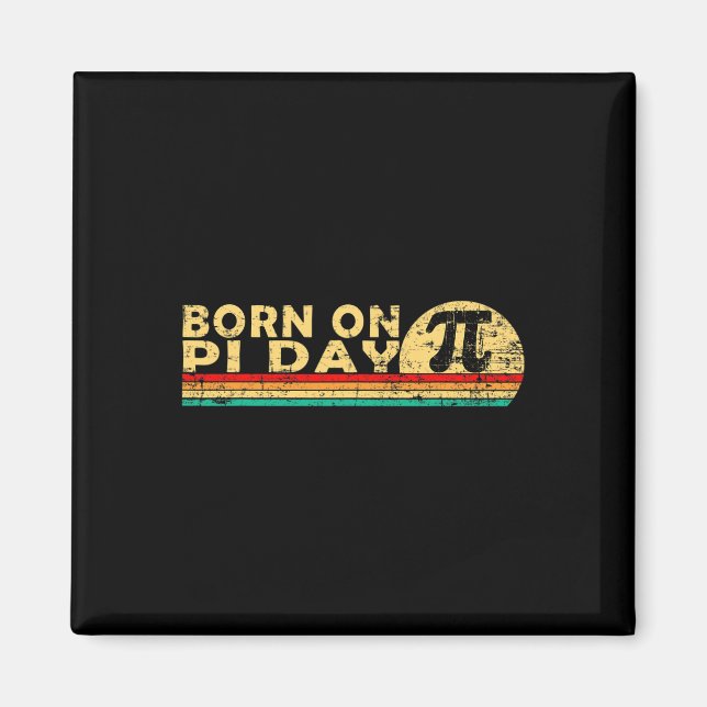 Born On Pi Day March 14 Math Equations Sunset Geek Magnet (Front)