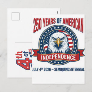 Born on the 4th of july a patriotic celebration holiday postcard