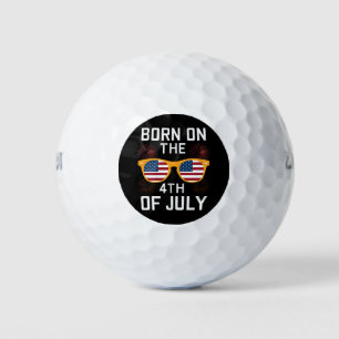 Born On The 4th Of July Birthday Sunglasses USA Golf Balls