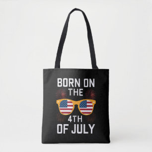 Born On The 4th Of July Birthday Sunglasses USA Tote Bag