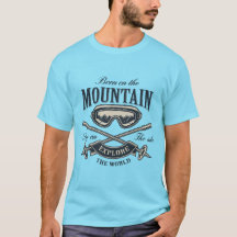 Born on the Mountain Funny Skiing Design