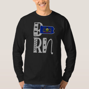 Born Pennsylvania In Block Letters T-Shirt