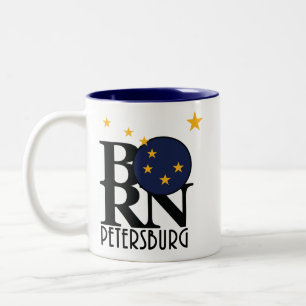 BORN Petersburg Alaska 11oz Two-Tone Coffee Mug