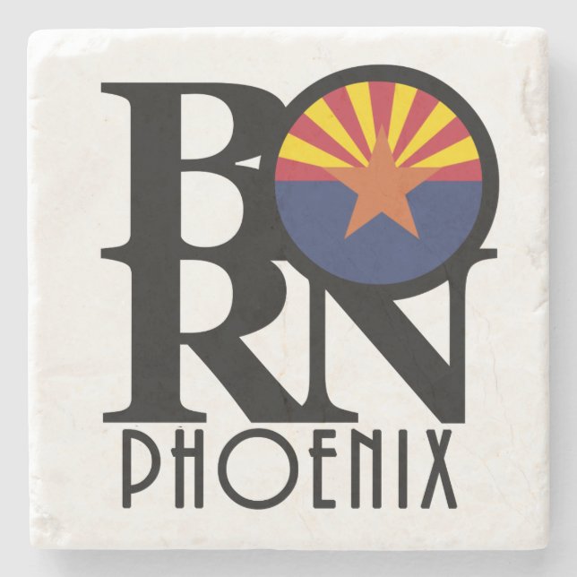 BORN Phoenix Arizona Stone Coaster (Front)
