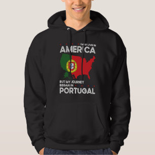 Born Portuguese Portugal American USA Citizenship  Hoodie