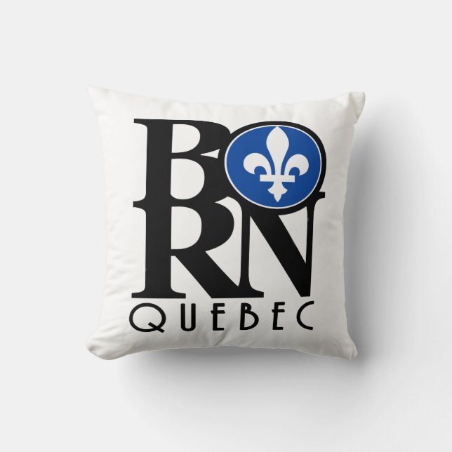 BORN Quebec Canada Cushion (Front)