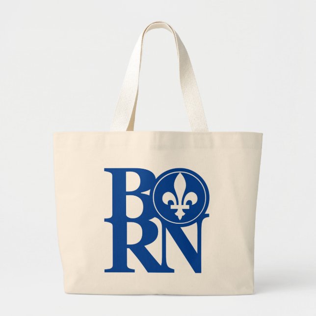 BORN Quebec Large Tote Bag (Front)
