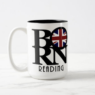 BORN Reading England 15oz Two-Tone Coffee Mug