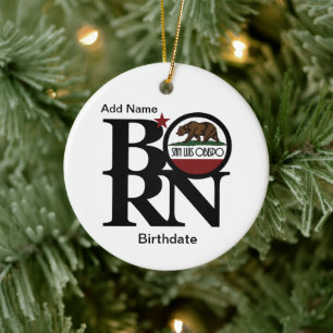 BORN San Luis Obispo Ceramic Ornament