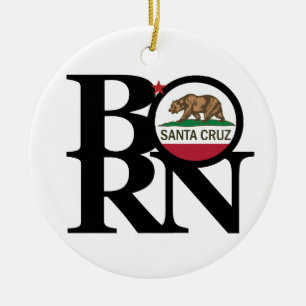 BORN Santa Cruz Ceramic Ornament
