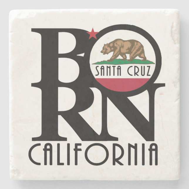 BORN santa Cruz Stone Coaster (Front)