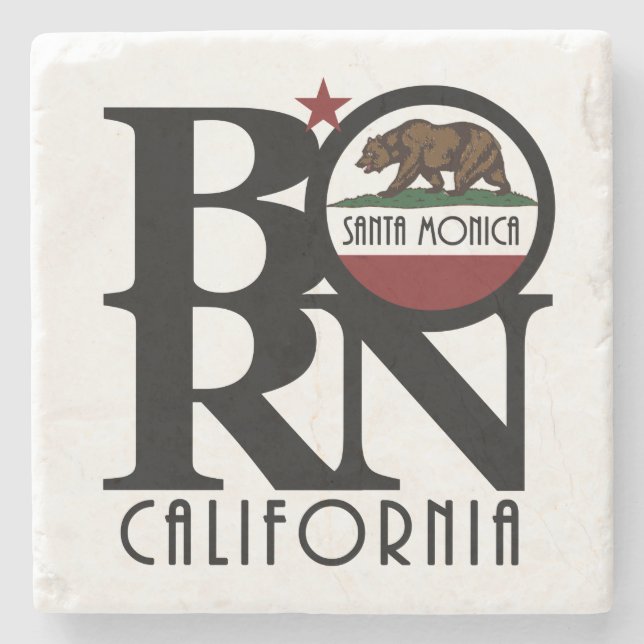 BORN Santa Monica Stone Coaster (Front)
