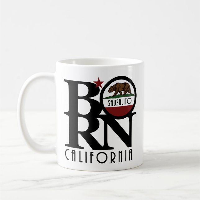 BORN Sausalito CA 11oz Coffee Mug (Left)