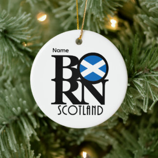 BORN Scotland Customizable Ceramic Ornament