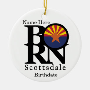 BORN Scottsdale Arizona Custom Ceramic Ornament
