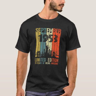 Born September 1953  70th Birthday T-Shirt