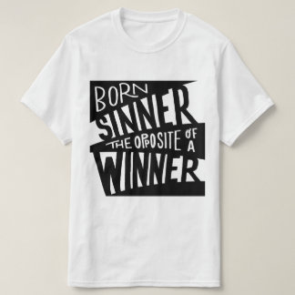 Born Sinner Black/White Hip Hop T-Shirt
