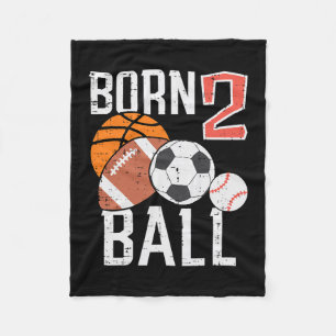 Born Sketll Footll 2nd Birthday Toddler Boy Kid  Fleece Blanket