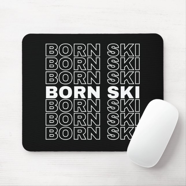 born ski mouse pad design (With Mouse)