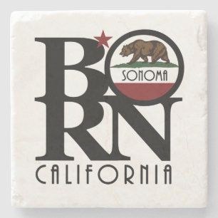 BORN Sonoma California Stone Coaster