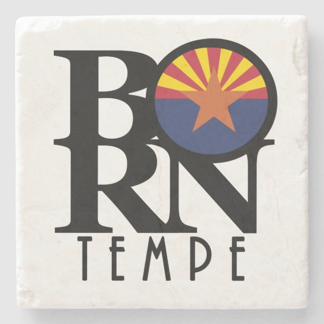 BORN Tempe Arizona Stone Coaster (Front)