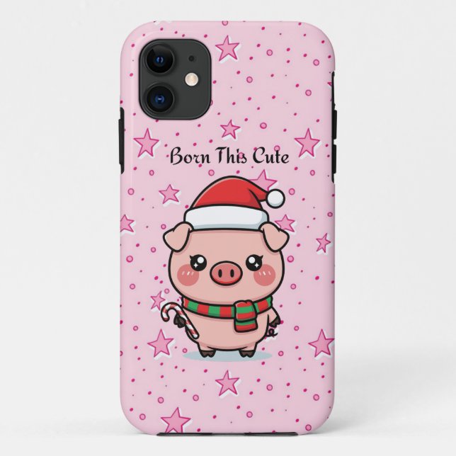 Born This Cute | Cute Mini Pig iPhone 11 Case (Back)