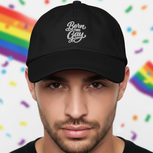 Born This Gay Pride Embroidered Hat (Born This Gay Pride Embroidered Baseball Cap
by Ricaso. Be your authentic self Ideal for pride month)