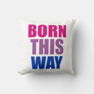 Born This Way Bisexual Bi Pride LGBTQ Cushion