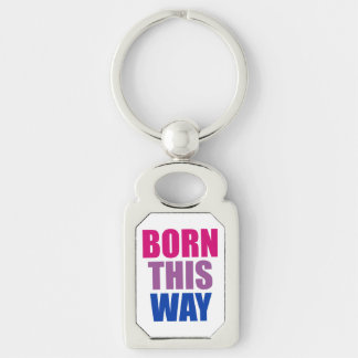Born This Way Bisexual Bi Pride LGBTQ Key Ring