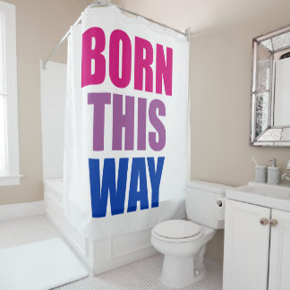 Born This Way Bisexual Bi Pride LGBTQ Shower Curtain