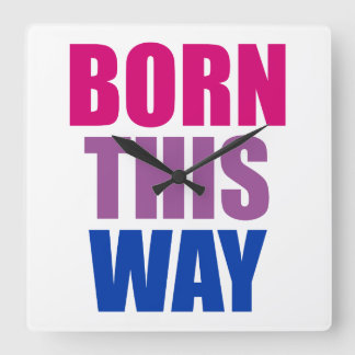 Born This Way Bisexual Bi Pride LGBTQ Square Wall Clock
