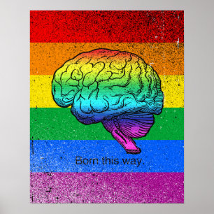 BORN THIS WAY BRAIN POSTER