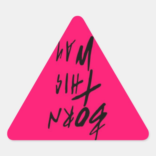Born This Way Pink Triangle Sticker (Front)
