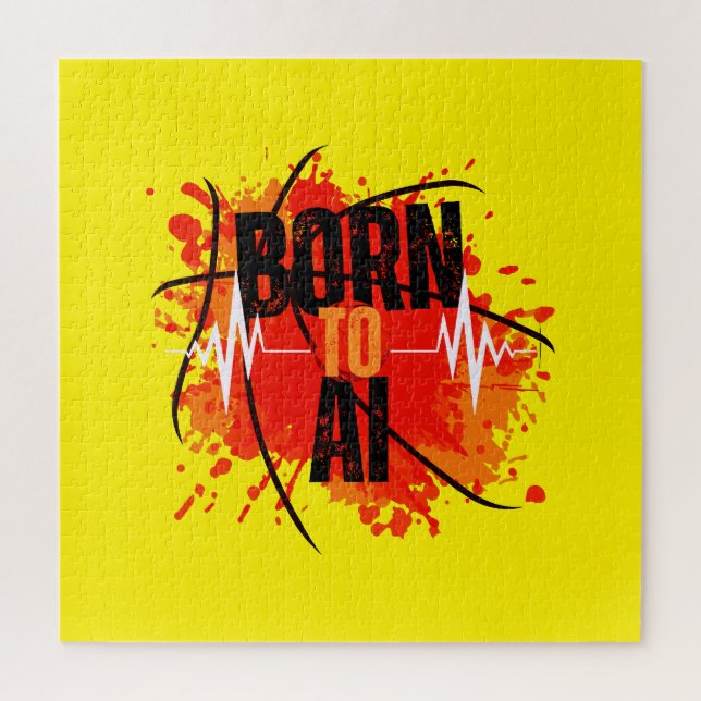 Born To AI Jigsaw Puzzle (Vertical)