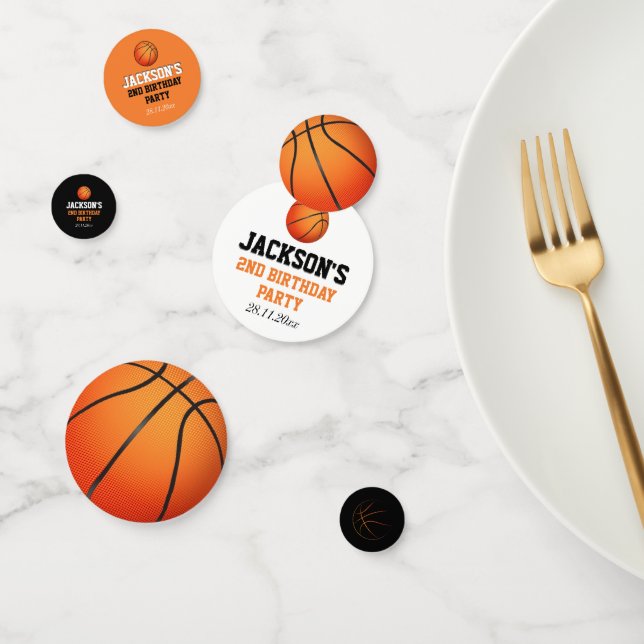 Born To Ball Basketball Themed Birthday Confetti (Group)