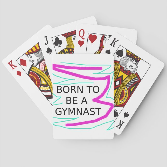 Born to be a Gymnast Playing Cards (Back)