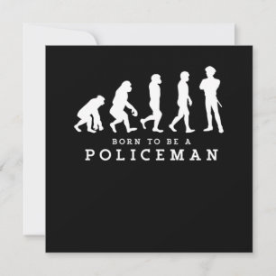 Born To Be A Policeman Police Proud Cop Gift Invitation