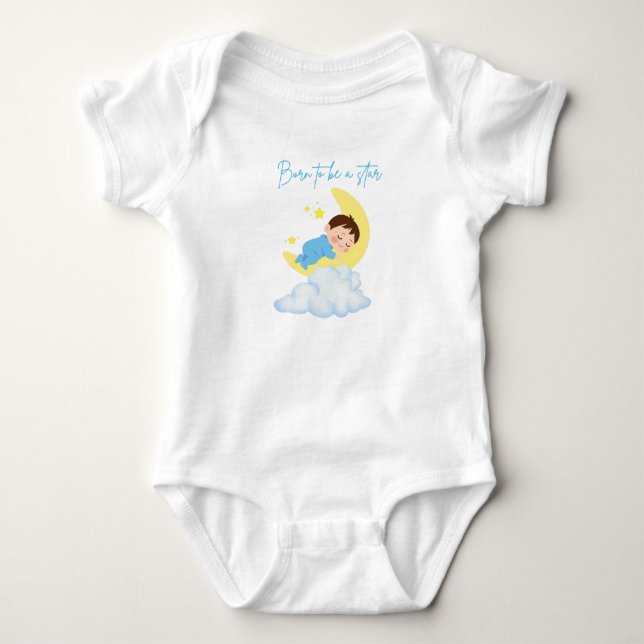Born to be a star baby bodysuit (Front)