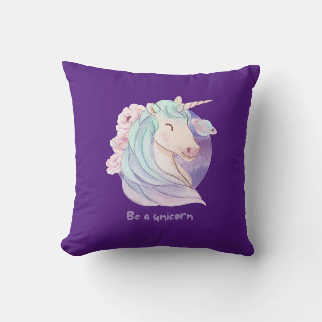 Born to Be a Unicorn Magical Fan Club    Cushion (Front)