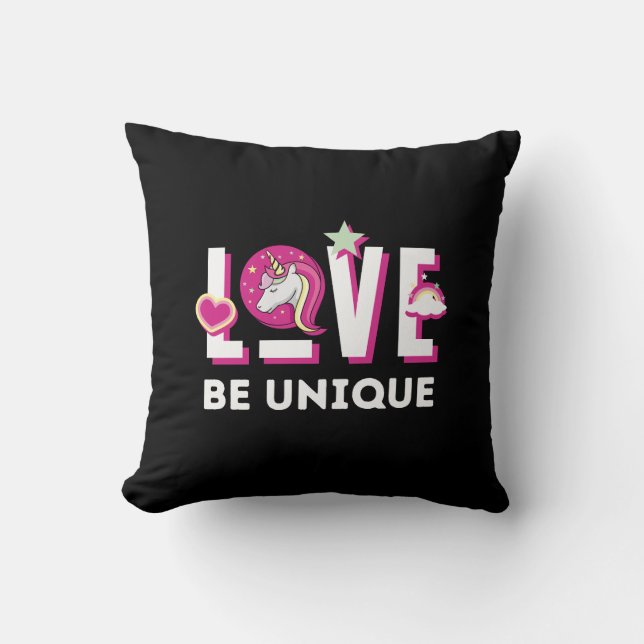 Born to Be a Unicorn Magical Fantasy Animal        Cushion (Front)