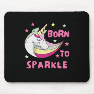 Born to Be a Unicorn Magical Sparkle Mouse Pad